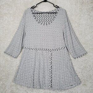 Habitat‎ Women Textured Stretch Top Size Large Lagenlook Tunic Comfort Casual